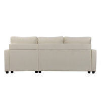 Canapé-lit convertible en tissu en forme de L, deux places, style européen, avec rangement, idéal pour salon et appartement – Offre spéciale OEM