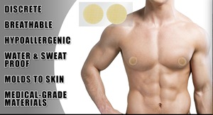 Degli Uomini invisibili Nipple Covers per la Mens Capezzolo Nascondere Proteggere La Cura