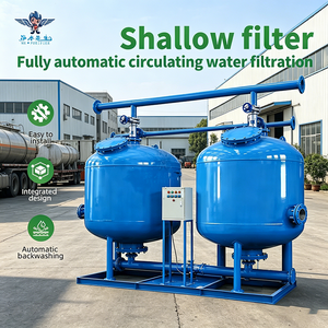 Filtre à sable peu profond industriel automatique 10T 50T 100TPH, équipement de filtration d'eau circulante facile à installer - Product Image 1
