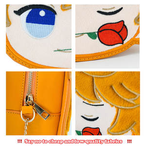 Sac à dos en cuir PU personnalisé, anti-odeur, en forme de poupée ronde, style Kawaii, sac à bandoulière Ita en peluche, sacs en cuir végétalien pour filles - Product Image 4