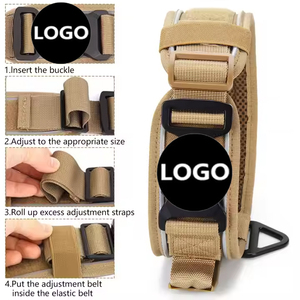 Schlussverkauf Hundehalsband Nylon mit Griff verstellbarer reflektierender Streifen mittleres großes schweres Metallschnalle taktische Haustier-Hundehalsbänder - Product Image 6