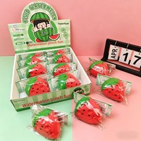 Jouet Squishy Pastèque de Simulation Boyuan, Balle Anti-Stress Fluide à Presser pour Bureau, Cadeau pour 14 ans et plus