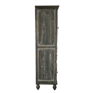 Armario de Almacenamiento Alto y Estrecho Estilo Rústico, Madera Rústica, 2 Cajones, 2 Puertas, Armario de Baño Independiente - Product Image 3