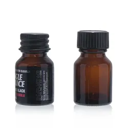 Flacon d'huile essentielle en verre ambré de 10 ml avec bouchon à vis noir, protection UV, pour l'aromathérapie, le stockage et l'emballage de liquides <span class=keywords><strong>parfum</strong></span>és - Product Image 2