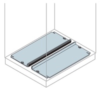 Plaque de jointement coulissante en acier galvanisé EF8040 pour contrôle et automatisation du coffret IS2, 800 mm de long x 400 mm de large