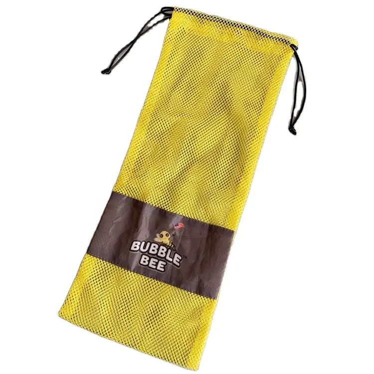 लोगो के साथ अनुकूलित पीला बिकनी पैकेजिंग बैग जाल बैग तैराकी