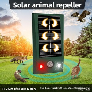 Repellente <span class=keywords><strong>per</strong></span> Animali a Ultrasuoni <span class=keywords><strong>da</strong></span> <span class=keywords><strong>Esterno</strong></span> con LED Rosso-Bianco Lampeggiante, Alimentato a Energia Solare, Dissuasore <span class=keywords><strong>per</strong></span> Uccelli e <span class=keywords><strong>Gatti</strong></span>, Copertura 150m - Ingrosso Fabbrica - Product Image 5