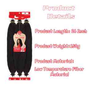 Extensions de cheveux synthétiques à tresser, trame simple, cheveux Afro Twist, tresses africaines, extensions de cheveux pré-étirées Afro Kinky Curly - Product Image 2