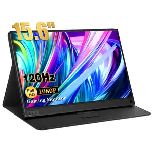 原始设备制造商工厂批发120Hz 15.6英寸IPS免费同步窄帧显示器便携式游戏旅行显示器，适用于电脑笔记本电脑ps5