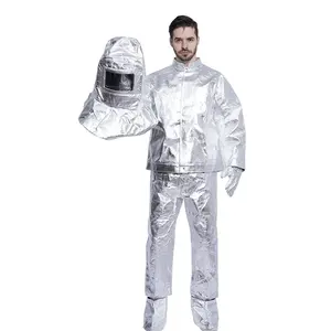 Heat Resistant Fire Radiation Proof High Temperature Performance Aluminized Fire Proximity Safety Clothing Protection Suit