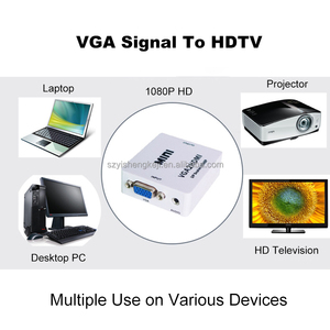 מיני <span class=keywords><strong>vga</strong></span> כדי hd טלוויזיה ממיר עבור מחשב נייד hd מקרן טלוויזיה 1080p וידאו אות אודיו p משדר vga2hdtv אביזרים - Product Image 5