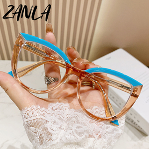 2024 thiết kế mới quá khổ kính quang học đầy màu sắc chống ánh sáng màu xanh kính cho phụ nữ tuyệt vời Máy tính văn phòng kính TR90 - Product Image 1