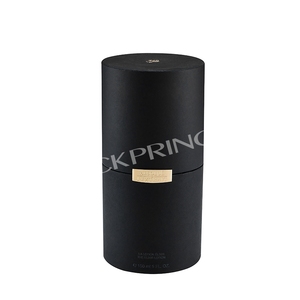 Lujo vacío cilíndrico impresión negro papel tubo círculo fragancia aceite personalizado fragancia caja vacía Perfume caja para hombres mujeres - Product Image 1