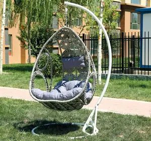 Modern style hot sell garden outdoor furniture rattan wicker swing hanging hammock basket chair egg chair