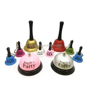 Custom Metal Bell Logo Promo Ring Bell For Sex Gifts Mini Keychain Dinner Bell