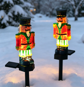 Lampes solaires en forme de casse-noisette en résine, lampes de chemin de Noël, lampes de jardin imperméables, décorations de <span class=keywords><strong>paysage</strong></span> pour la pelouse, lumières décoratives pour la cour, décorations de Noël - Product Image 1
