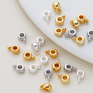 14K Gold Plated Copper Three Way Connector With <b>Ring</b> Spacer Beads Small Size DIY Jewelry Accessories For Bracelet Necklace - Product Image 1