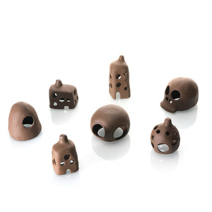 물고기 탱크 도자기 보라색 점토 장식 RPY-059 - Product Image 1