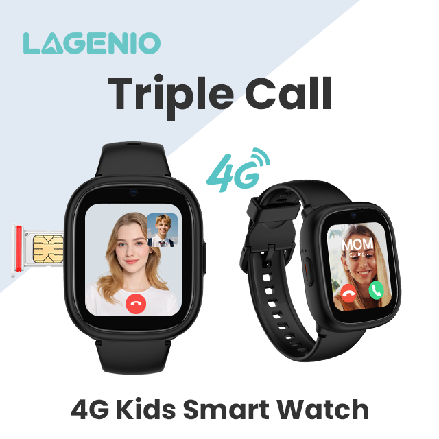 LAGENIO K3 4G Sim Card Child Phone Smart Watch Video Touch IP68  Waterproof SOS 4G GPS LBS WIFI A-GPS CE FCC Kids Smart Watch