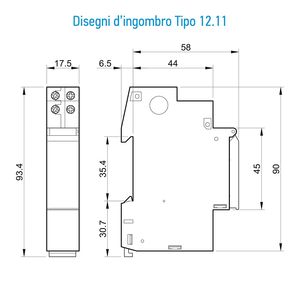 Temporizador Mecánico Finder 16A 230V, Interruptor de Tiempo Diario EMR Tipo 12.11, Control Manual, Hecho en la UE - Product Image 4