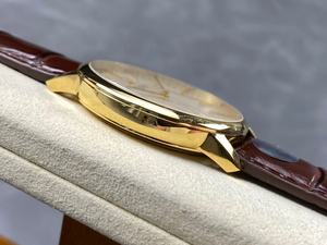 Montre mécanique pour homme élégante et tendance avec bracelet marron et finition dorée - Product Image 5