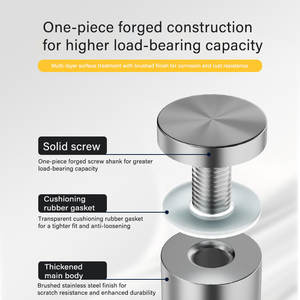 الفولاذ المقاوم للصدأ الاكريليك المواجهة علامات الإعلان الزجاج فاصل espaciador دي aluminio الخيوط الحائط الزجاج المواجهة - Product Image 3