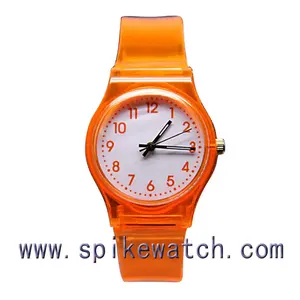 Candy Jelly นาฬิกาข้อมือสำหรับเด็ก,นาฬิกาข้อมือ PVC สีของขวัญฤดูร้อนดีไซน์เรียบง่าย