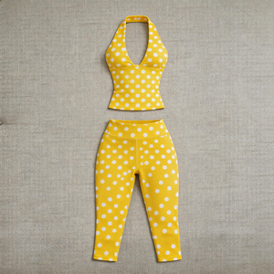 Conjunto de Dos Piezas de Diseño Exclusivo, Color Sólido, Halter sin Mangas, Logotipo Personalizable, Ligero y Agradable al Tacto, OEM ODM, Novedad 2026 - Product Image 6