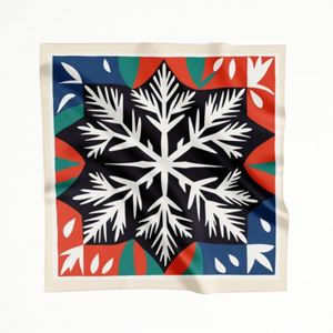 Pañuelo de seda de lujo de 90x90cm con estampado de cadena y cinturón, inspirado en marcas de alta costura, con diseño dorado, para mujer, personalizado. - Product Image 2