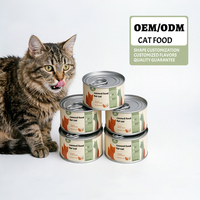 Alimentation humide en conserve pour chats OEM ODM en gros, riche en protéines, bouillon hydratant, alimentation quotidienne essentielle pour chatons, chats adultes et chats seniors