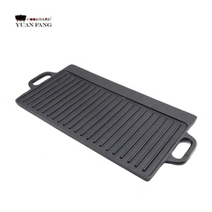 Gang tấm vỉ nướng 13x8 inch đảo ngược gang nướng/vỉ nướng PAN hai mặt trước dày dạn nhỏ gang vỉ nướng - Product Image 3