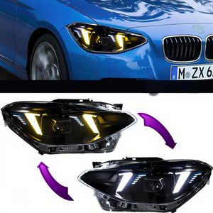 Nuevo Faro Delantero SJC F20 de Doble Color 6000K DRL, Ojos de Serpiente Automáticos, 6V 36W 6000 Lúmenes para Serie 1 116i 12-14 - Product Image 5