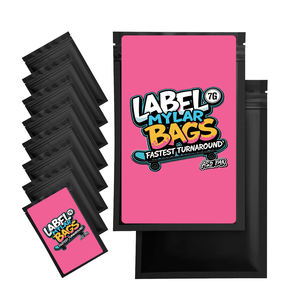 Sacs Mylar personnalisés anti-odeur et résistants aux enfants pour bonbons, lait et aliments pour animaux de compagnie, formats 3.5g, 7g, 14g, 28g, type pochette stand-up - Product Image 3