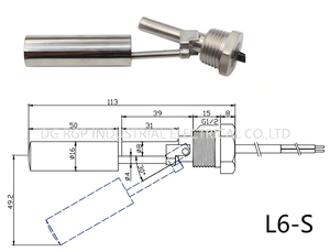 เครื่องควบคุมระดับน้ำสแตนเลส304สวิตช์วัดระดับแบบแม่เหล็กเครื่องตั้งเตือนระดับ - Product Image 6