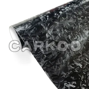 1.52*18M Automobiles 3D Forged Black Carbon Fiber Car Wrap Phone Sticker Vinyl Film for Car Motorcycle Wrapping