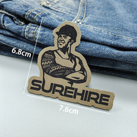 Fabricant d'étiquettes en cuir Etiquette en cuir embossé denim logo Etiquette en cuir de marque personnalisée en métal bronze antique