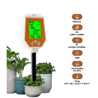 Testeur de sol Offre Spéciale 6 en 1, pH du sol, température d'humidité, lumière du soleil, stylo de test d'humidité de l'air avec rétro-éclairage
