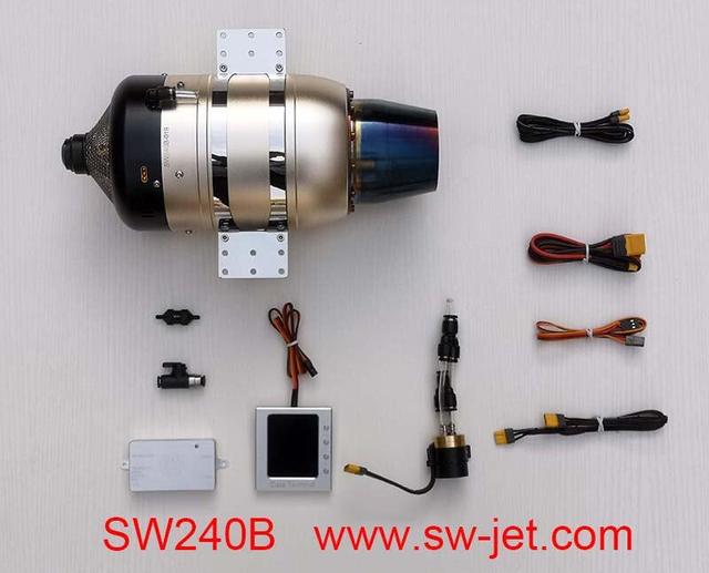 Swiwin SW240B 24KG Brushless Engine Jet Turbojet RC Large Model Turbin Airplane Fixed Wing Manned Glider High Thrust ZLD