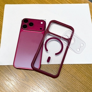 Nueva Funda Magnética Transparente para Teléfono Celular iPhone 17 14 15 16 Pro Max con Tapa de Lente HD Desmontable, Protectora y Antigolpes - Product Image 3