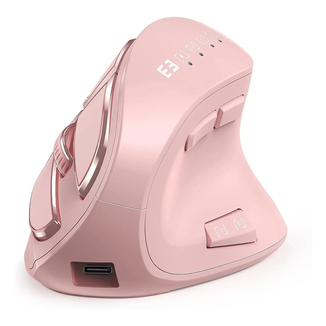 Vertical Mouse Tri-Mode Rechargeable Wireless Silent Click Gaming Mouse for Laptop Desktop Computer Noiseless Mouse