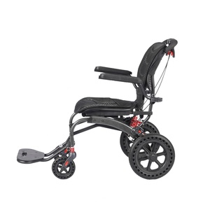 Aluminum Alloy Lightweight Wheelchair Outdoor Transport Manual Folding Wheelchair for Handicapped - Product Image 2