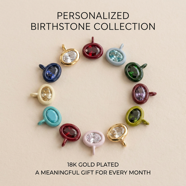 SongYi Personalized 12 Month Birthstone Pendant Necklace Enamel Charm Meanful Birthday Gift Colorful Zircon Jewelry for Women