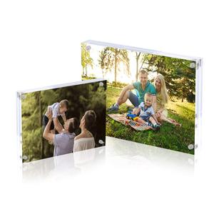4x6 Clear Picture <b>Frames</b> Freestanding <b>Double</b> Sided Magnetic Acrylic Frameless Transparent Square <b>Frame</b> Gift for Desktop Display - Product Image 2