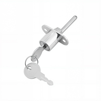 Poignée de porte et de fenêtre en alliage de zinc nickelé durable, serrure de tiroir d'armoire 288 Triple Lock pour salle de sport, hôtel, extérieur