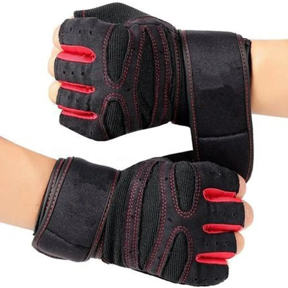 Gute Verwenden Halb Finger Sport Workout Fitness Handschuh Gewichtheben Gym Glove