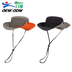 New Custom Fashion Plain Solid Color Waterproof Large Brim Climbing Bucket <b>Hat</b> Camping Fisherman <b>Hat</b> for Women <b>Men</b> - Product Image 1