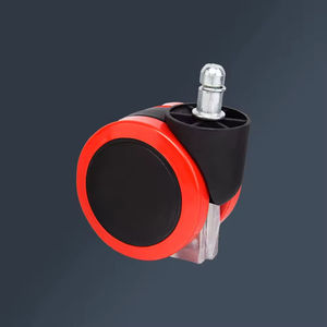 Premium-Qualität 65mm Nylon <span class=keywords><strong>PU</strong></span>-Rollen PP-Rad Schwarzer Kern Schwenkbar Gewindestange Statisch Doppelrad Trolley-Wagen Möbel - Product Image 5