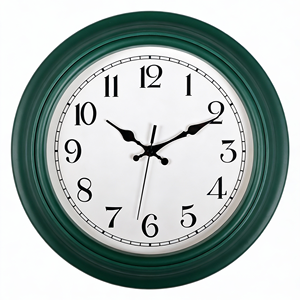 Reloj de Pared Grande Vintage Verde, Silencioso, sin Tictac, Marco Redondo, Números Negros en Tipo <span class=keywords><strong>Serif</strong></span>, para Sala de Estar, Dormitorio, Oficina en Casa, Decoración, Regalo - Product Image 1