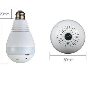 Drahtlose Lampen kamera 360-Grad-Panorama Netzwerk monitor 1080HD WLAN-Kamera Weißlicht Infrarot licht Nachtsicht lampe Kamera - Product Image 1