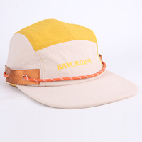 Gorra de camping de 5 paneles con correa trasera de malla transpirable de secado rápido personalizada al por mayor para deportes al aire libre, correr, senderismo y camping
